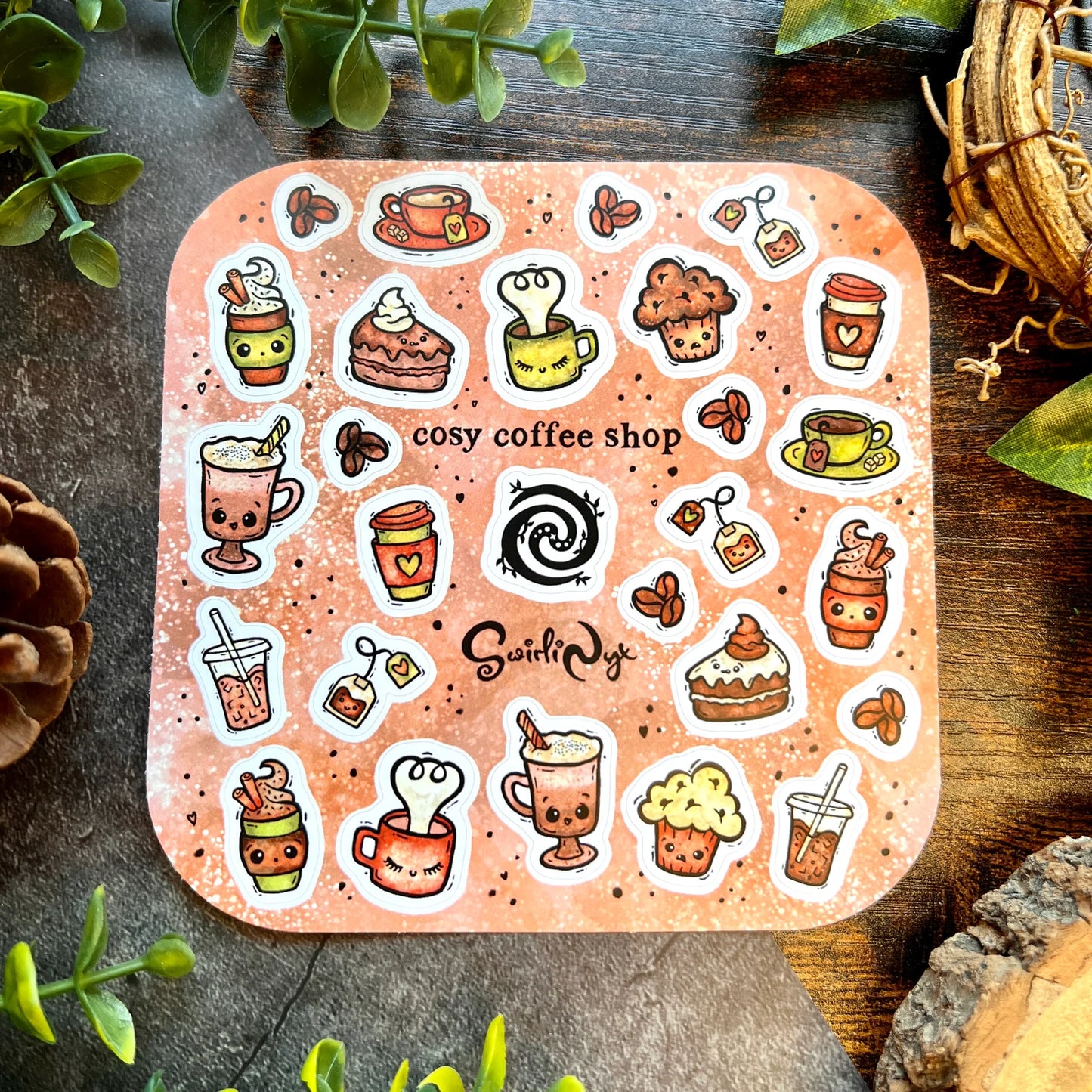 Latte Cosy Coffee Shop - Sticker Sheet