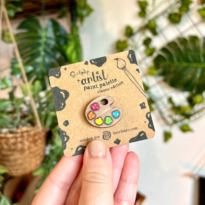 Artist Palette - Wooden Pin