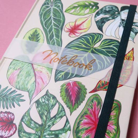 Tropical Leaves - Hard Cover Notebook