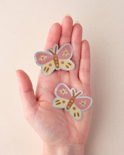 Pink Butterfly - Holographic Sticker