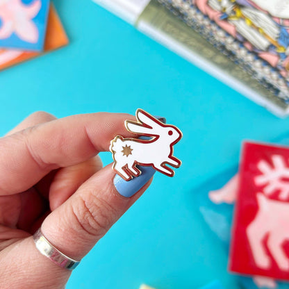 Medieval Bunny - Enamel Pin
