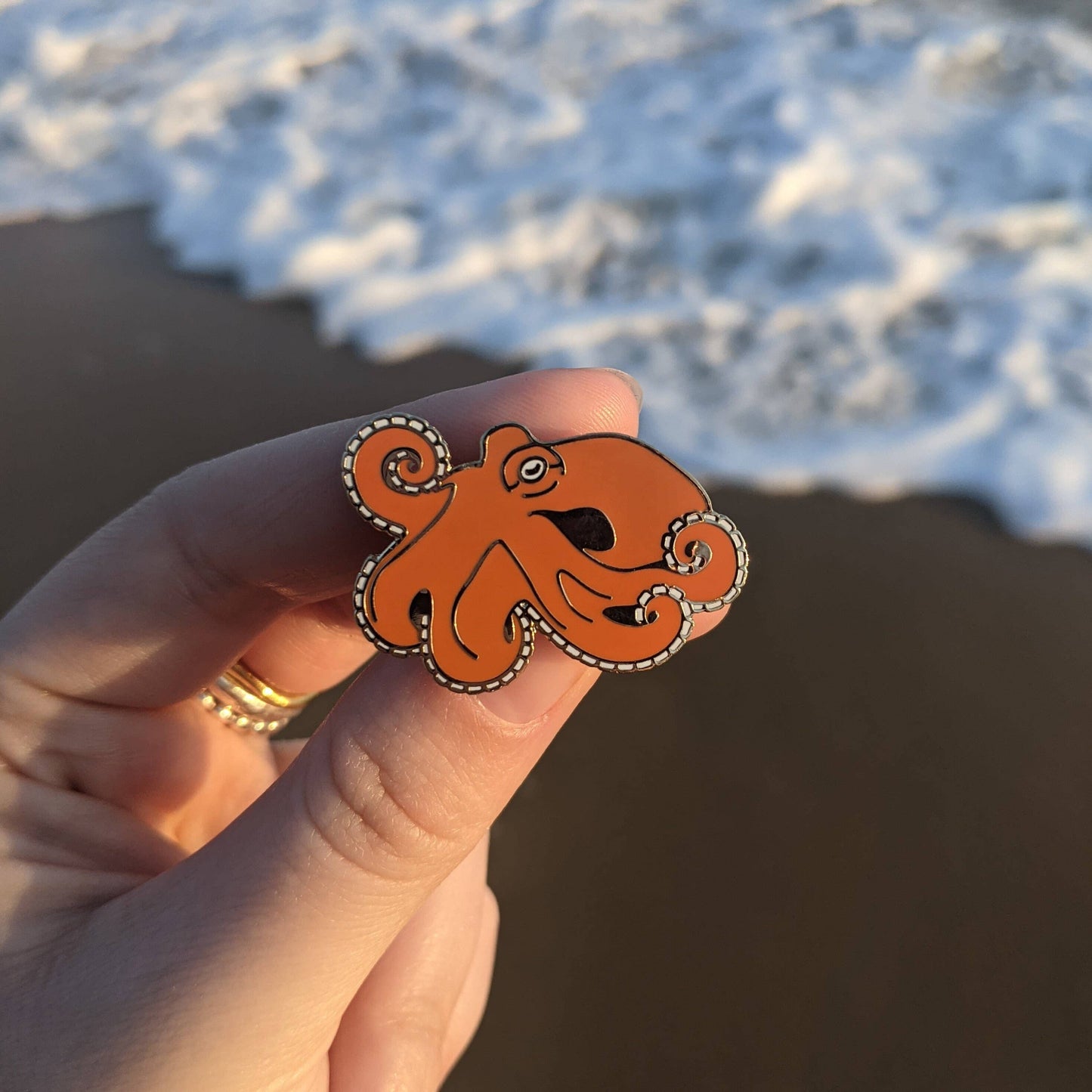 Octopus Pin Badge - Cephalopod Enamel Pin