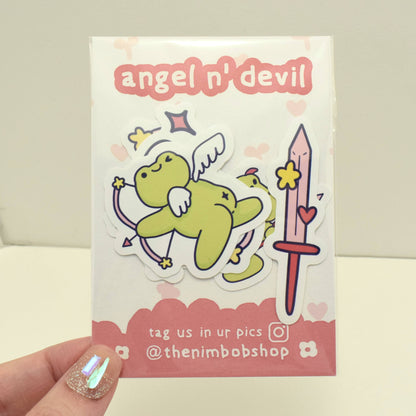 Angel N' Devil Frogs - Sticker Pack