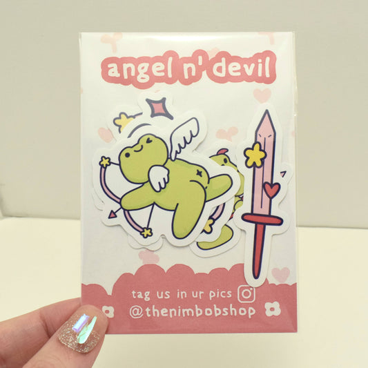Angel N' Devil Frogs - Sticker Pack