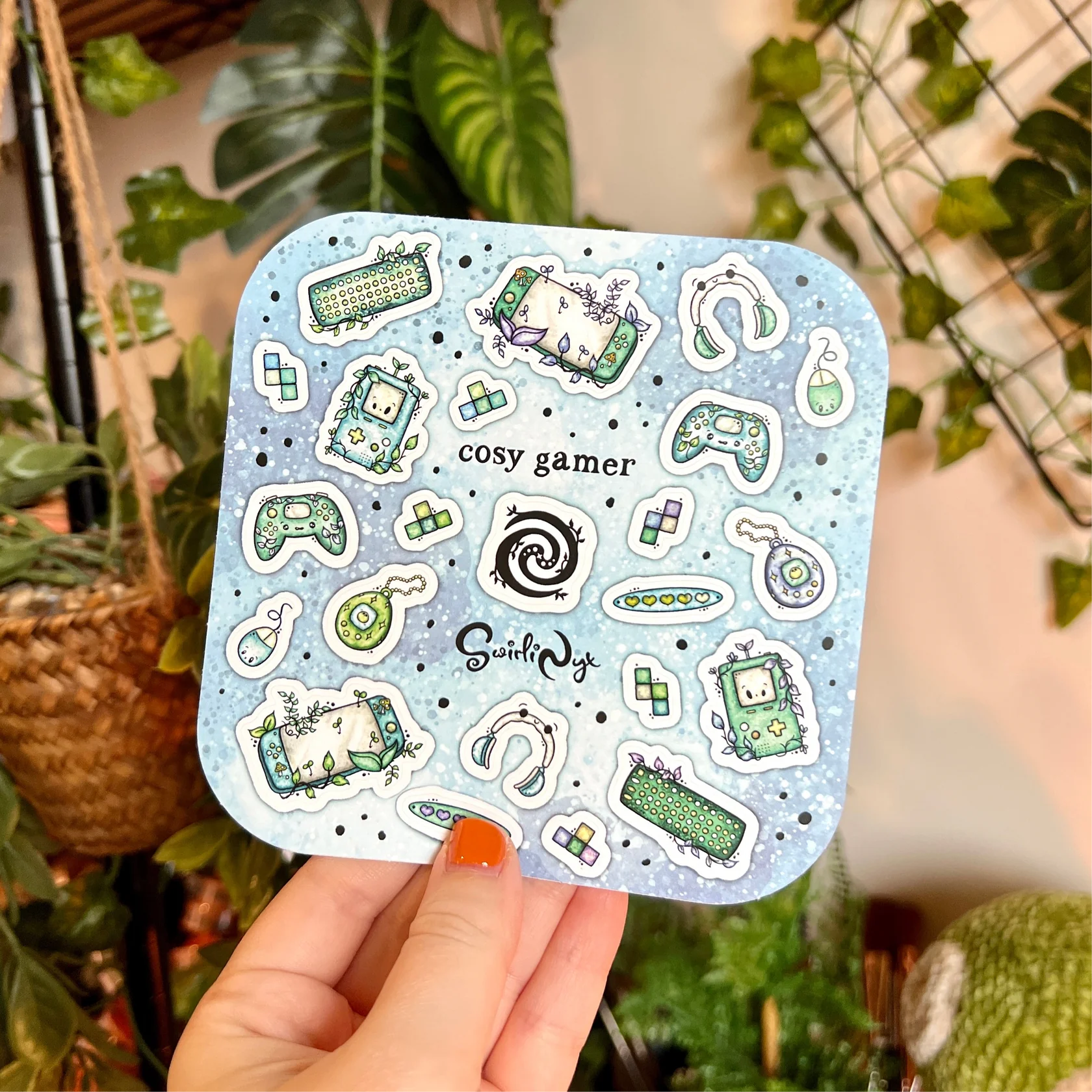 Turquoise Cosy Gamer - Sticker Sheet