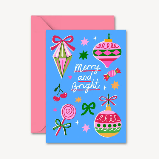 Vintage Bauble - A6 Christmas Card