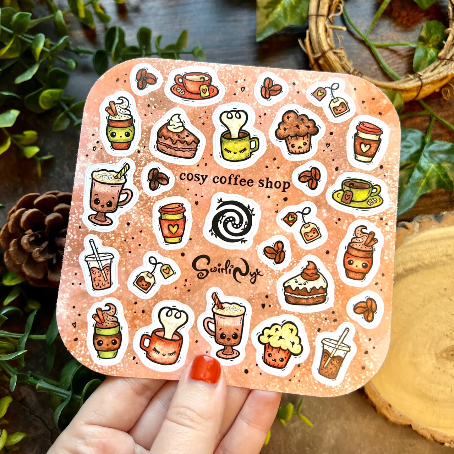 Latte Cosy Coffee Shop - Sticker Sheet