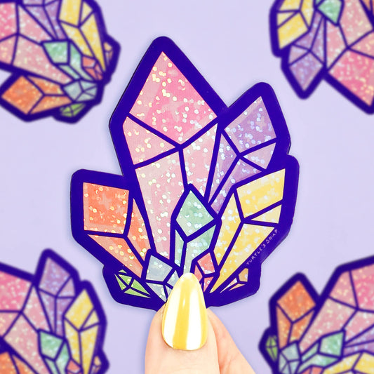 Crystal Cluster - Glitter Sticker