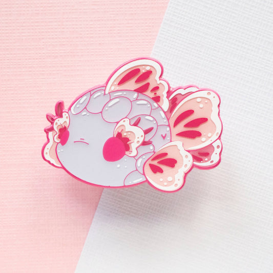 Cute Larkspur Flower Fish - Enamel Pin