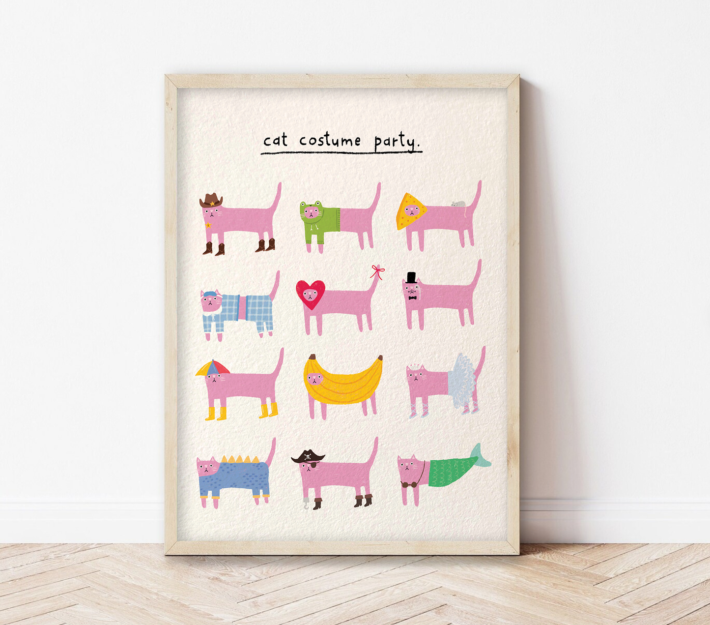 Cat Costume Party - A5 Print