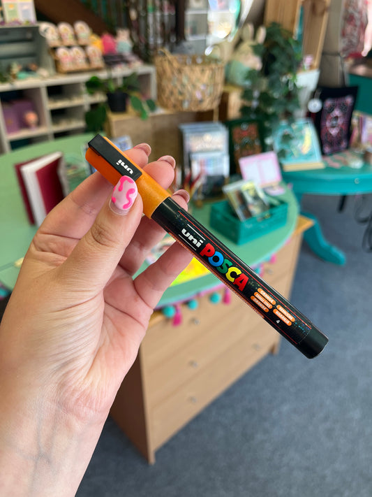 Orange Glitter - Posca Pen