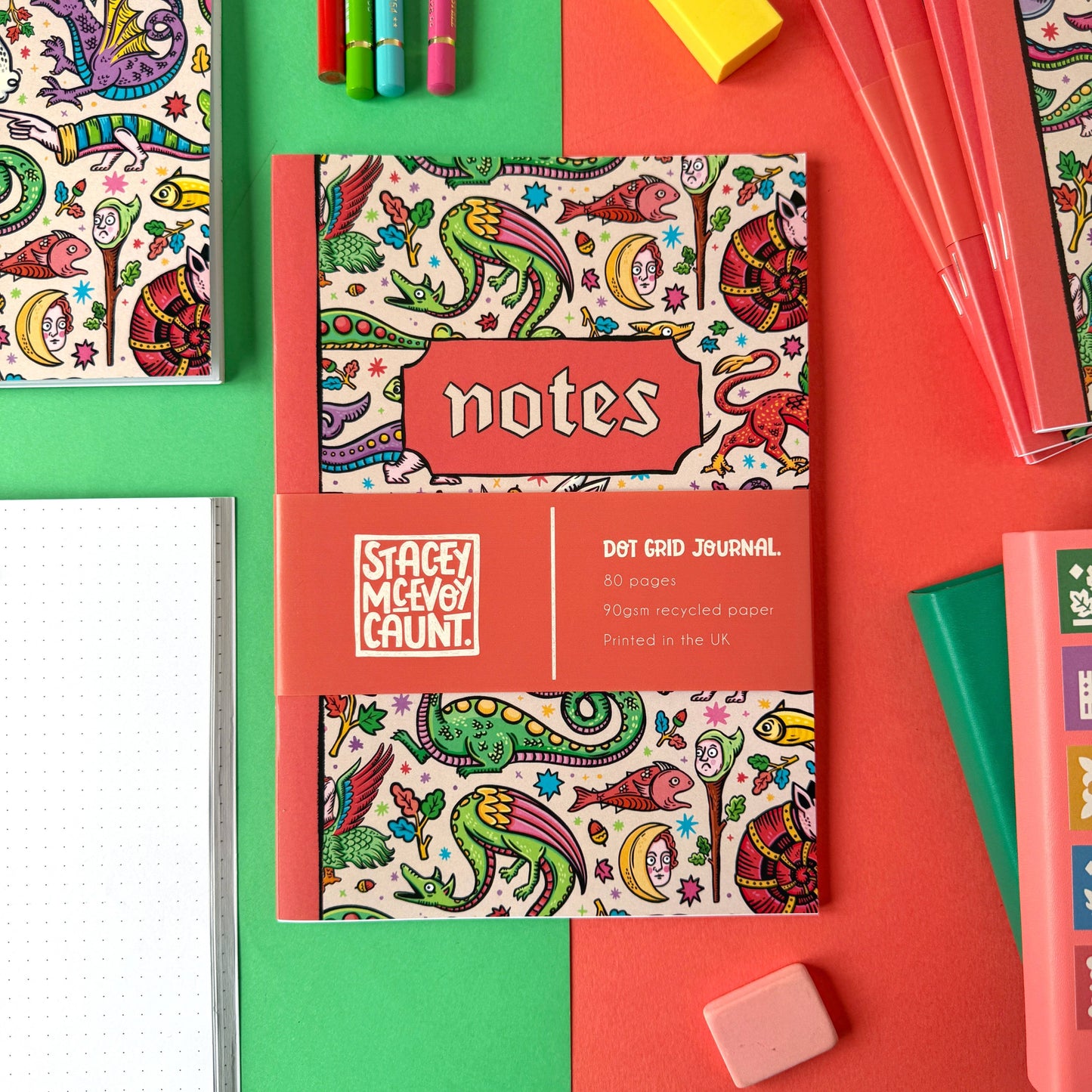 Medieval Menagerie - A5 Dotted Notebook