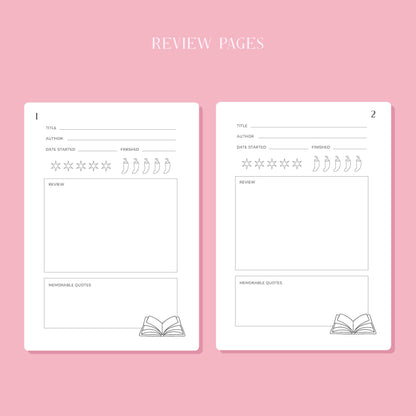 Romantasy Reading Journal – Book Review Notebook