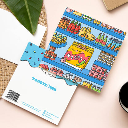 Cute Spicy Noodles - Square Card
