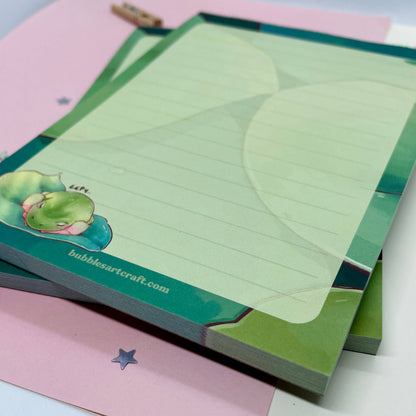 Sleepy Frog A6 Notepad - 50 Tear-Off Lined Sheets