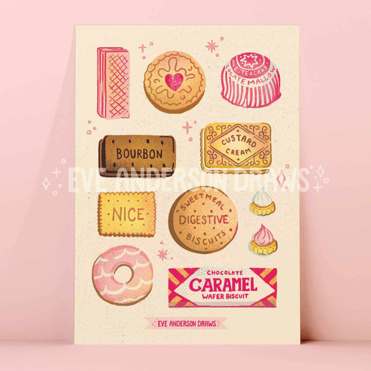 Biscuits - A6 Sticker Sheet