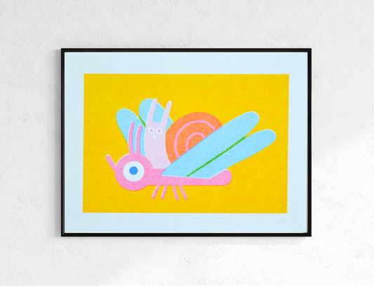 Bug Mini - Mini Risograph Print