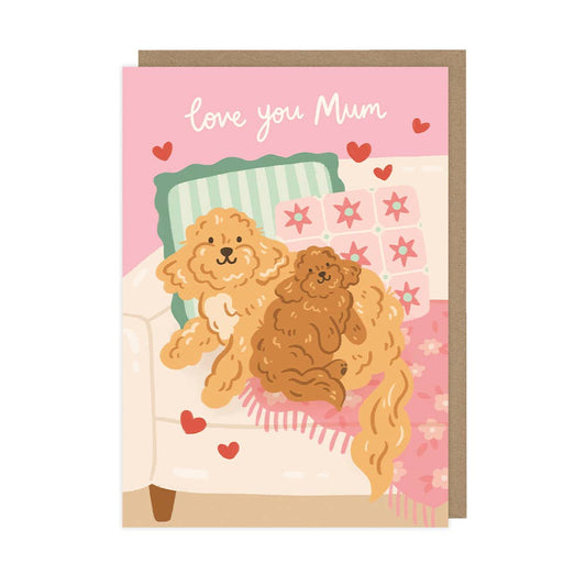 Love You Mum Cockapoo - Cute Dog Mother's Day A6 Card