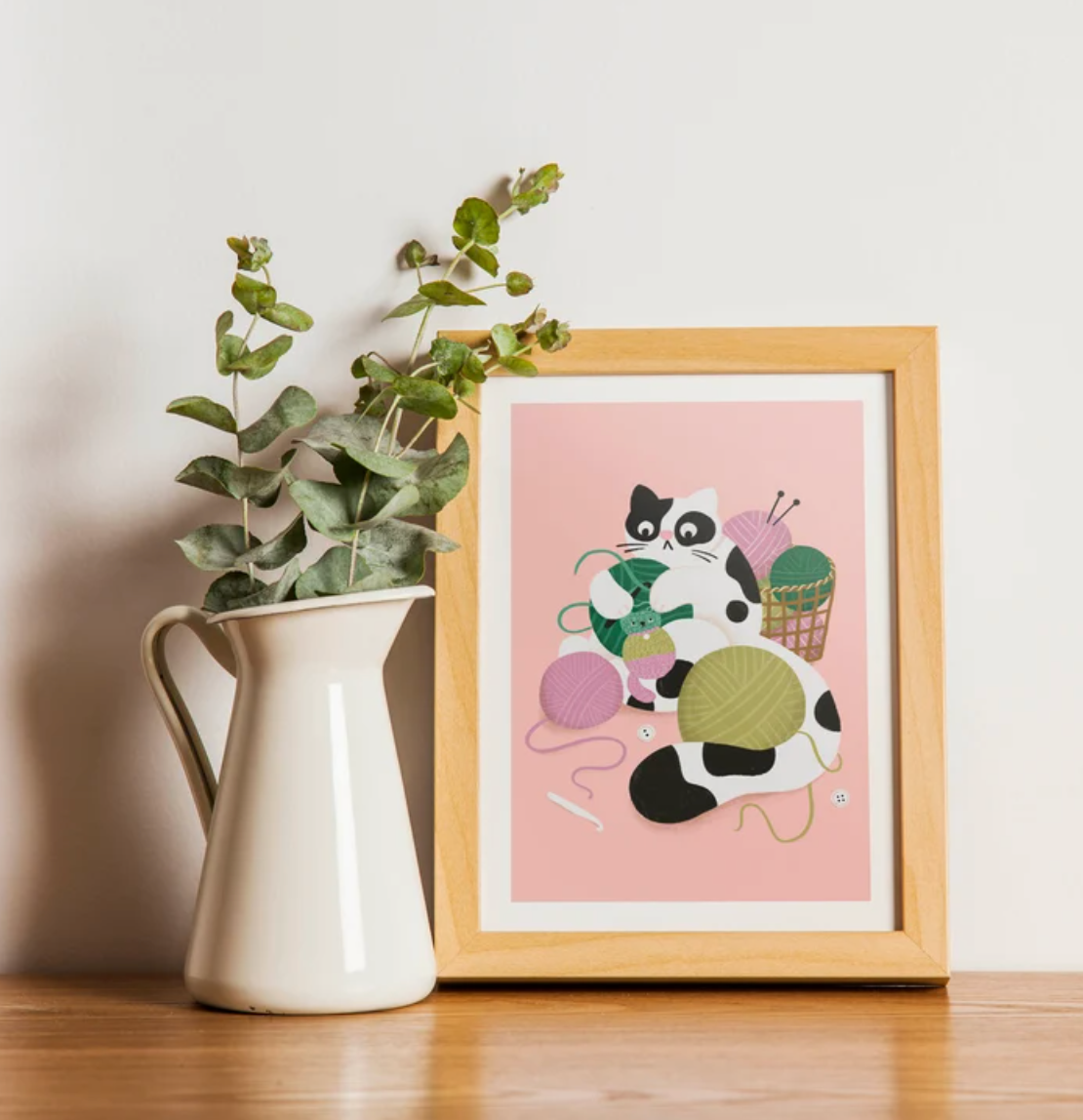 Crochet Cat - A4 Print