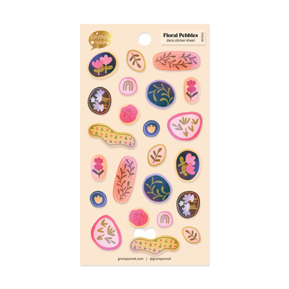 Floral Pebbles Deco - Sticker Sheet