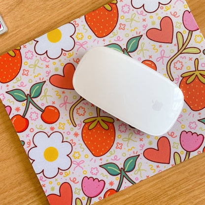Fruit & Flowers - Rectangle Mouse Mat