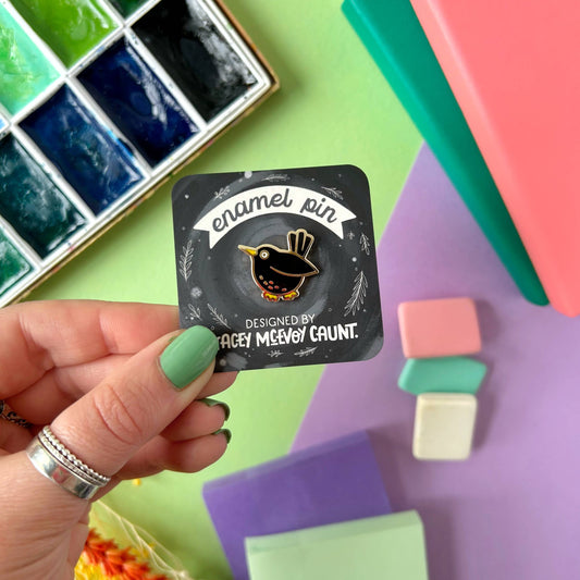 Mini Blackbird - Enamel Pin