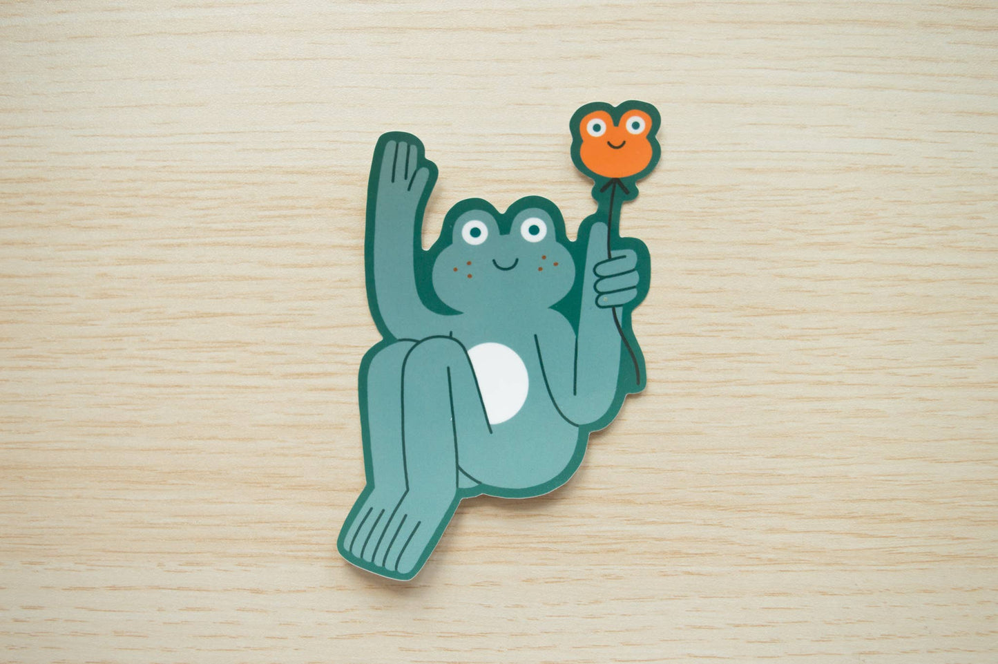 Frog Balloon - Sticker