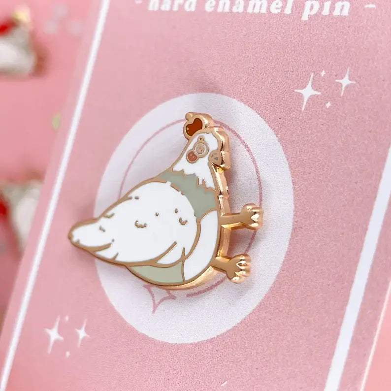 Cherry Bird Pigeon - Hard Enamel Pin