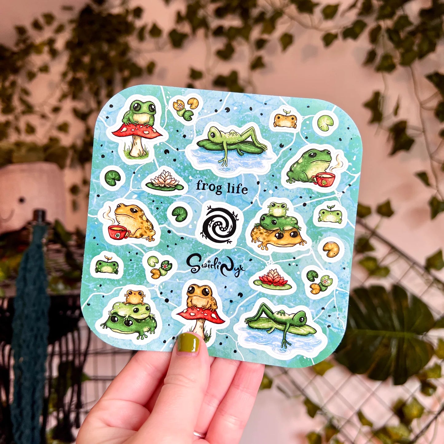 Frog Life Blue - Sticker Sheet