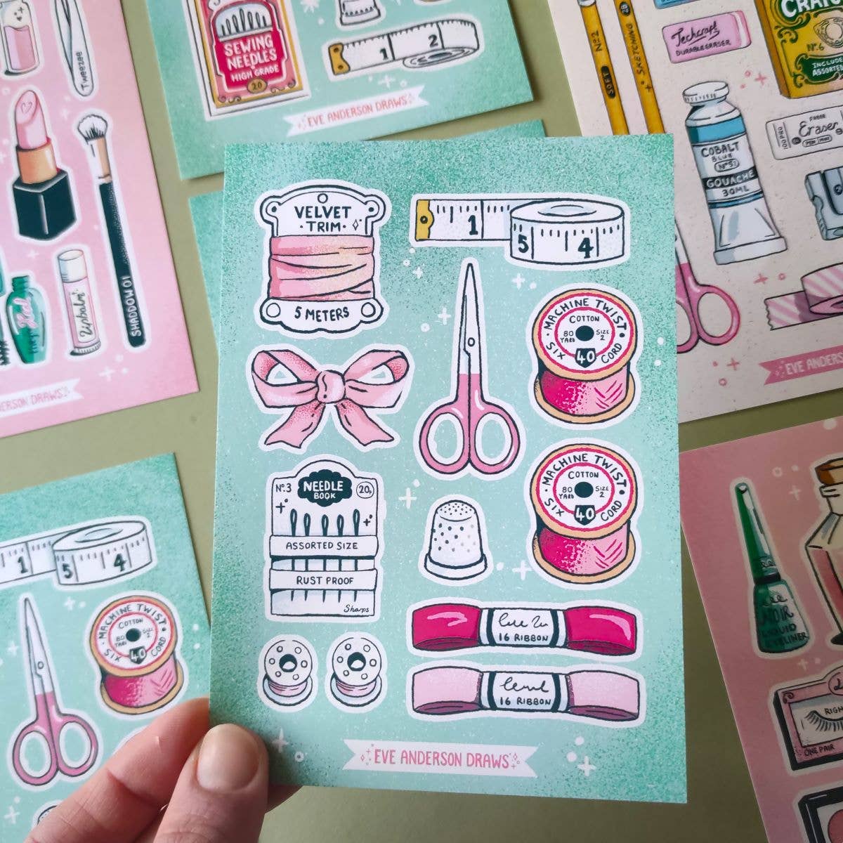 Haberdashery - A6 Sticker Sheet
