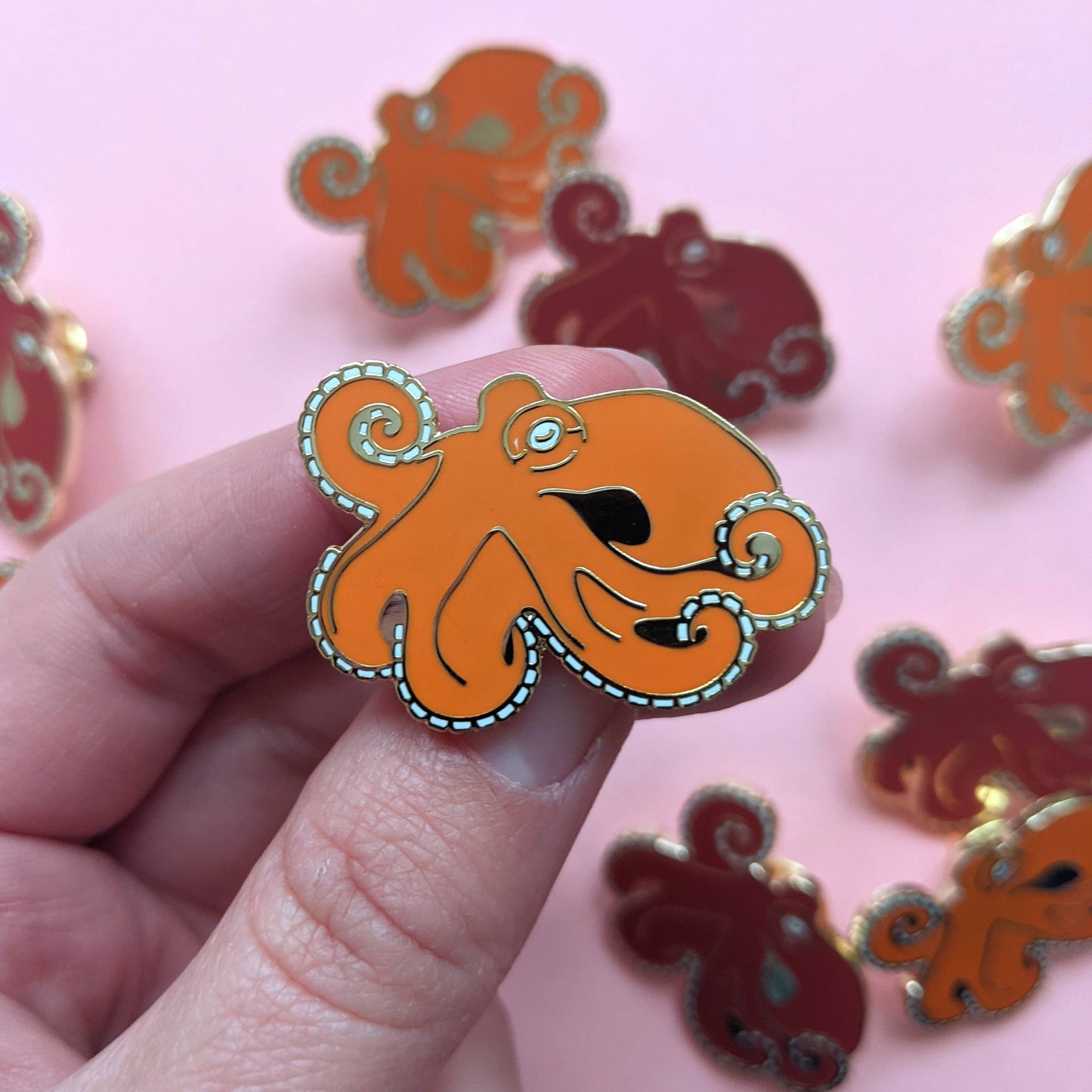 Octopus Pin Badge - Cephalopod Enamel Pin