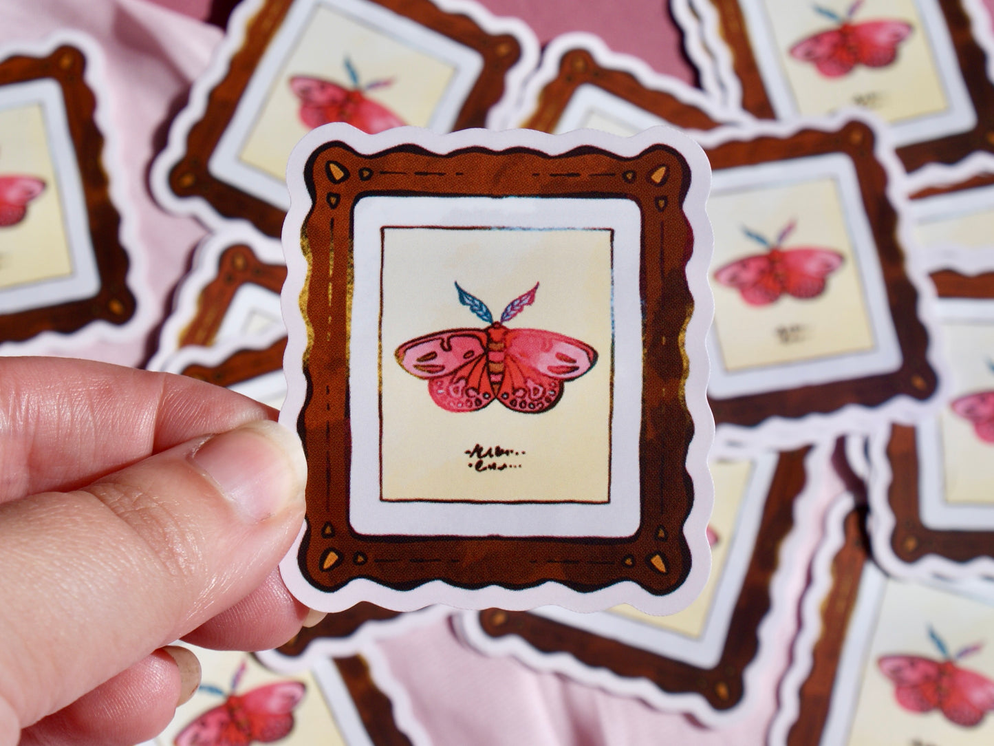 Moth Frame - Sticker