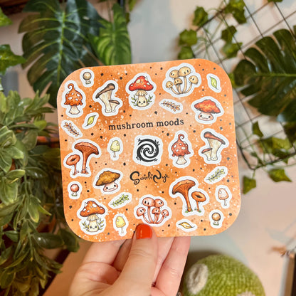 Mushroom Moods (Natural) - Sticker Sheet