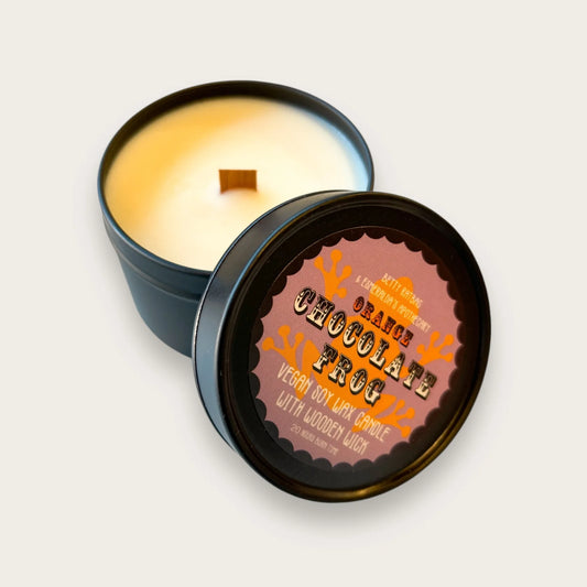 Orange Chocolate Frog - Tinned Candle