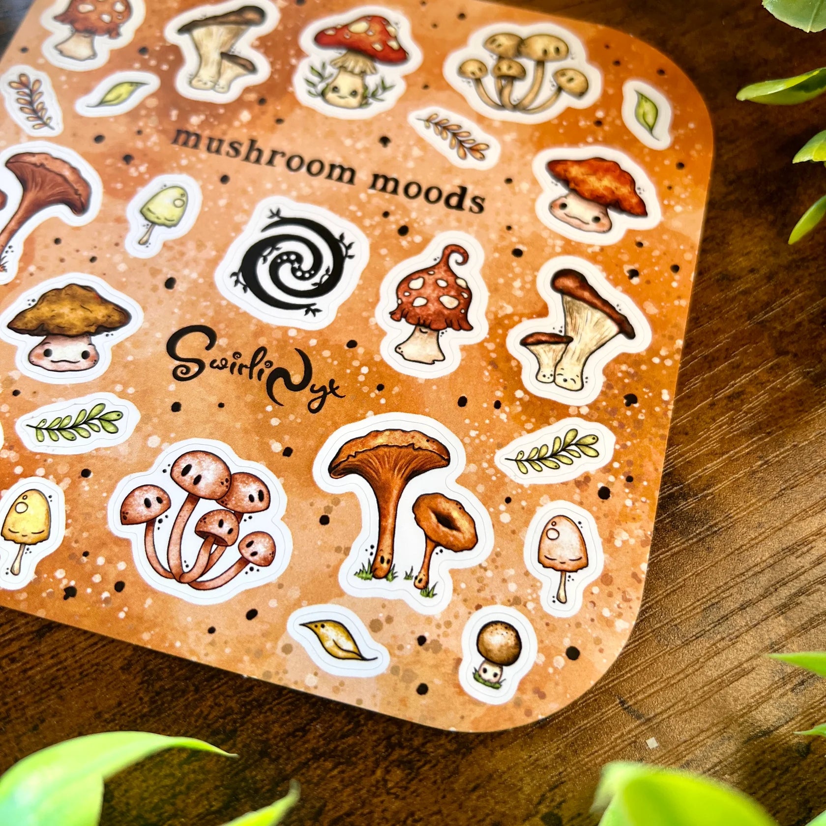 Mushroom Moods (Natural) - Sticker Sheet