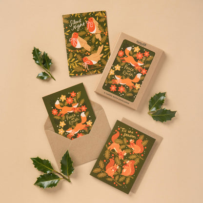 Peace on Earth Woodland - A6 Christmas Card