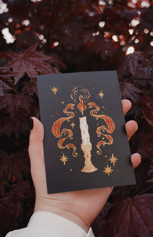 Candle Burning - Postcard