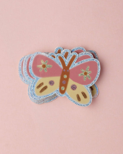 Pink Butterfly - Holographic Sticker