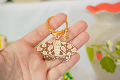 Moth - Enamel Keychain