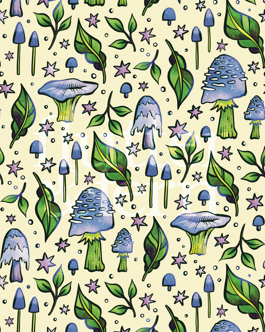Mushrooms - Colourway Exclusive - Pastel Yellow
