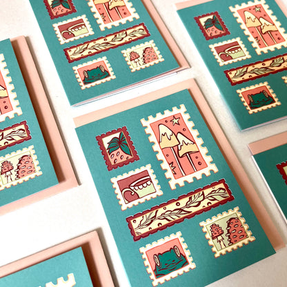 Mixed Stamps - A7 Card
