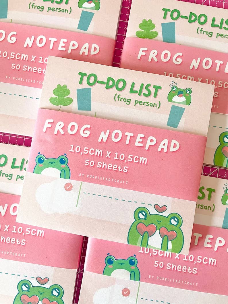 Frog Note Pad | Cute Memo Pad | To Do List Planner