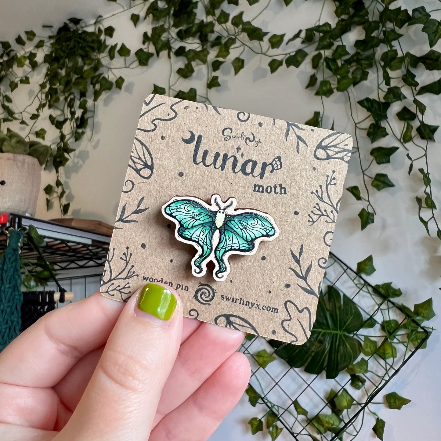 Lunar Moth - Wooden Pin