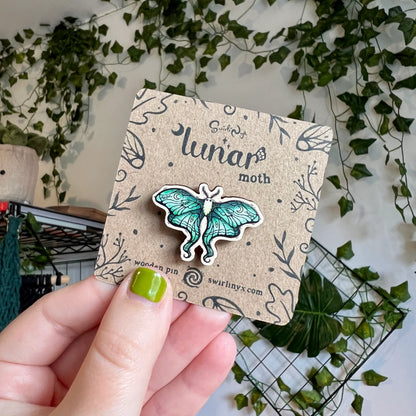 Lunar Moth - Wooden Pin