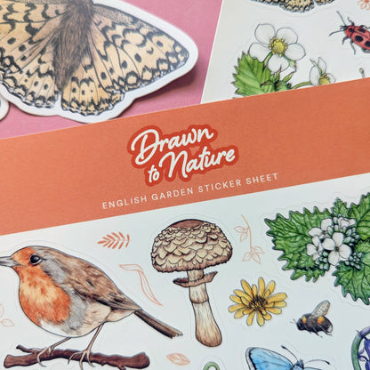 English Garden Sticker Sheet - Nature Stickers