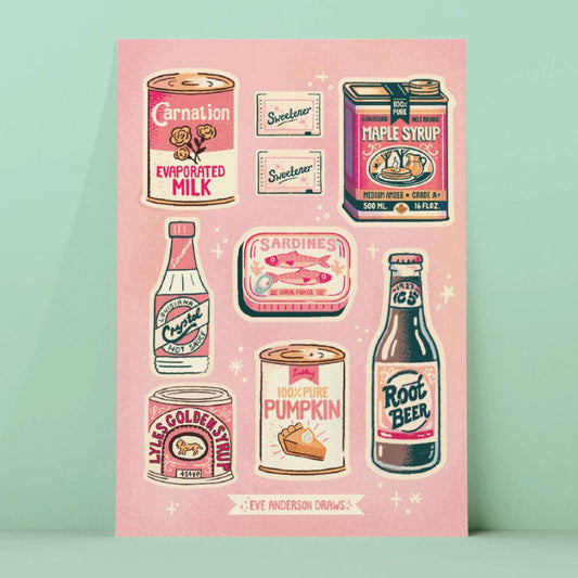 Cans & Packaging - A6 Sticker Sheet