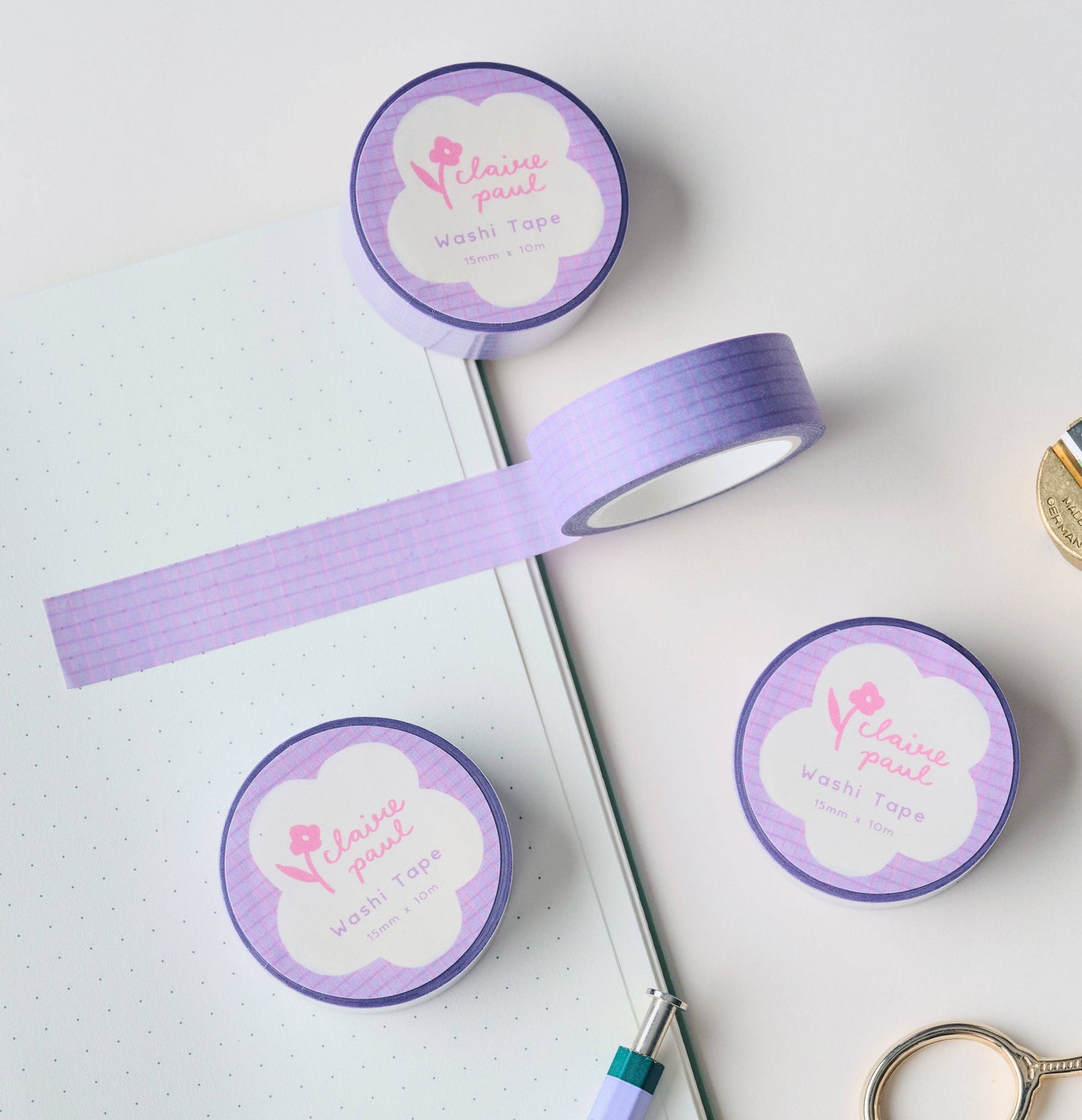 Purple Grid - Washi Tape