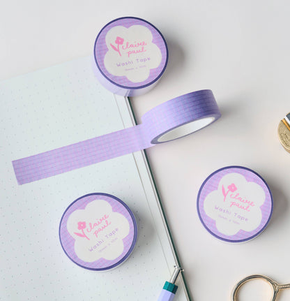 Purple Grid - Washi Tape