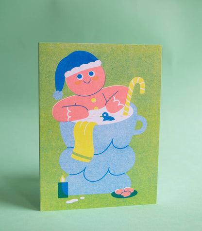 Gingerbread - Seasonal Risograph Card
