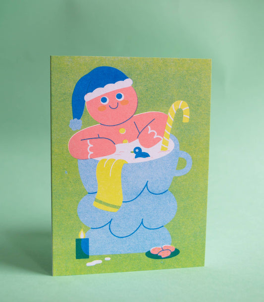 Gingerbread - Seasonal Risograph Card